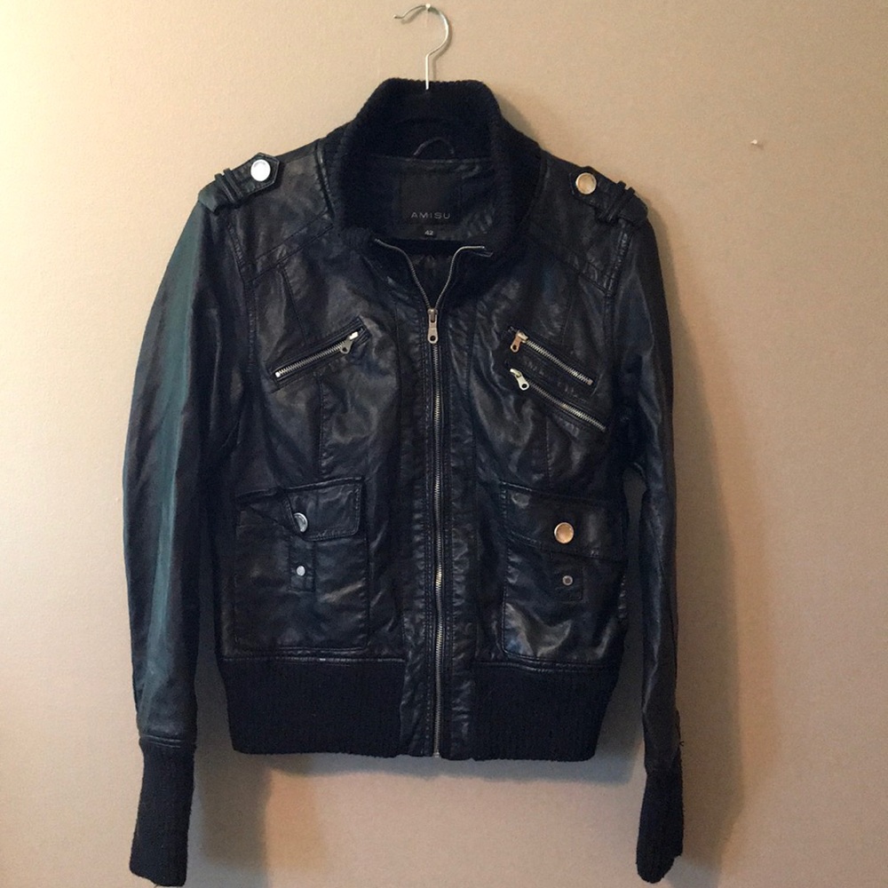 Amisu fake leather Coat